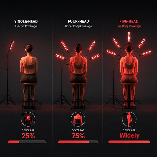 Red Light Therapy for Face and Body, Red Infrared Light Therapy Lamp with Stand Led 660Nm Red Light-Therapy& 850Nm Infrared Light Device for Body Gift for Women